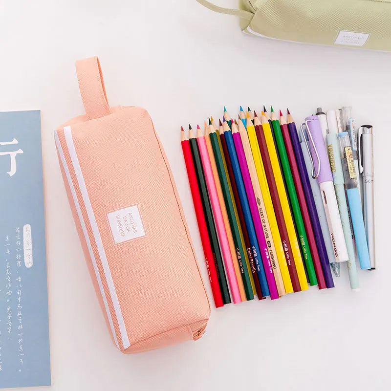Estuche Escolar de Gran Capacidad con Doble Compartimento 