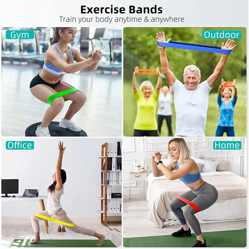 Different Resistance Bands Yoga Band Fitness Exercise Training Hip Tension Band Leg Squat Dance Elastic Loop Stretch Band