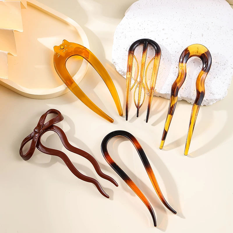 ✨ Horquilla para el Pelo en Forma de U – Estilo Elegante ✨