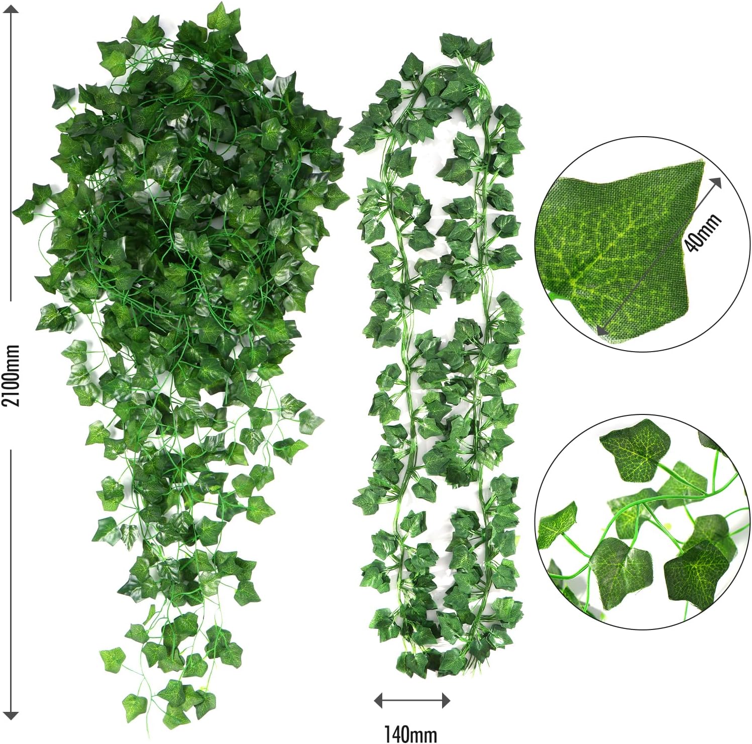 Hiedra Artificial Planta, Guirnalda De Lazos 