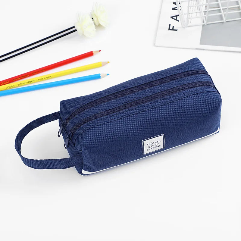 Estuche Escolar de Gran Capacidad con Doble Compartimento 