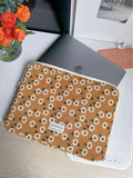 💻 Funda Retro de Pana con Flores para Portátil y Tablet 💻
