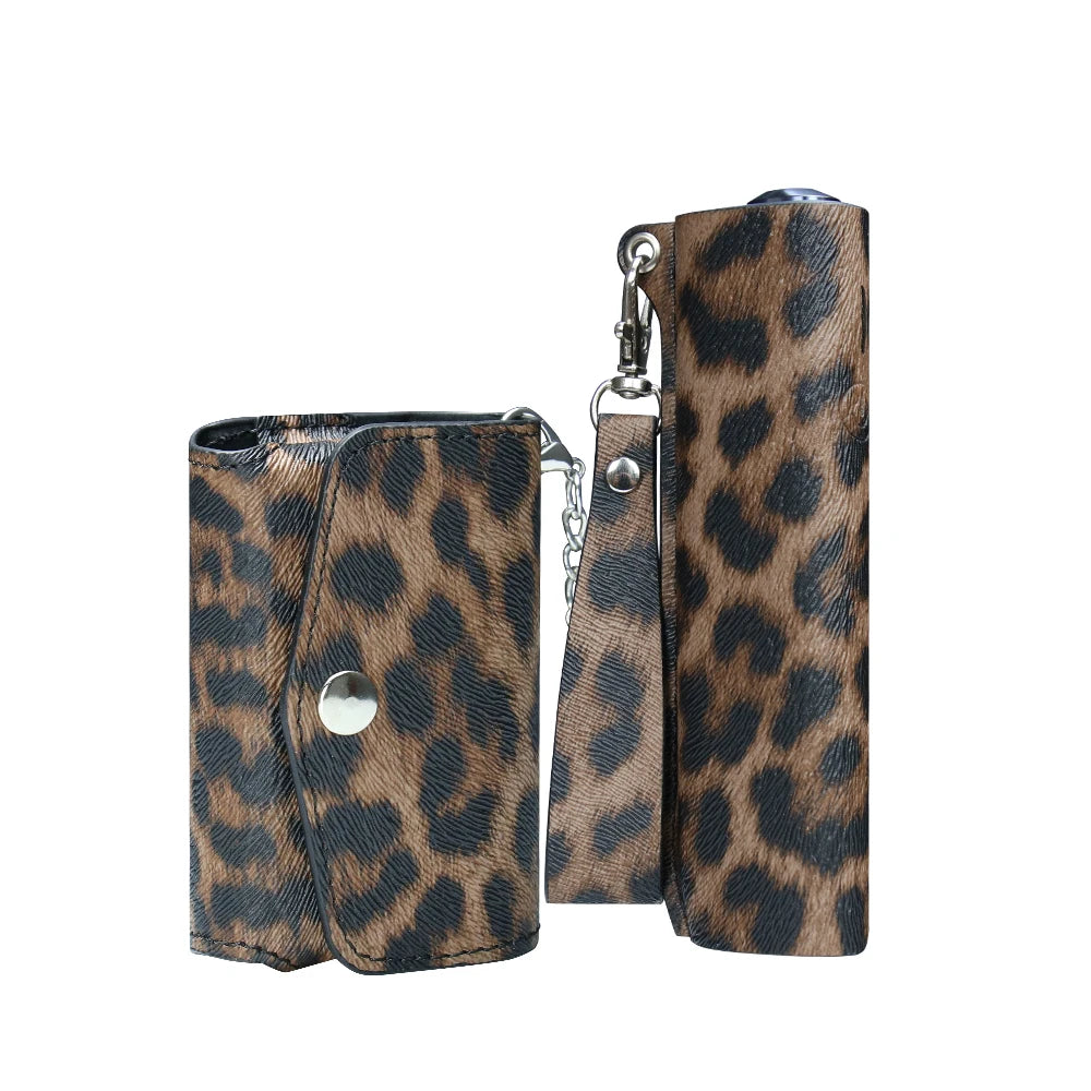🐆 Funda de Piel Sintética Estampado Leopardo para IQOS ILUMA One 🐆