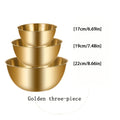 🥣 Set de 3 Bowls de Acero Inoxidable 🥣 Oro/plata