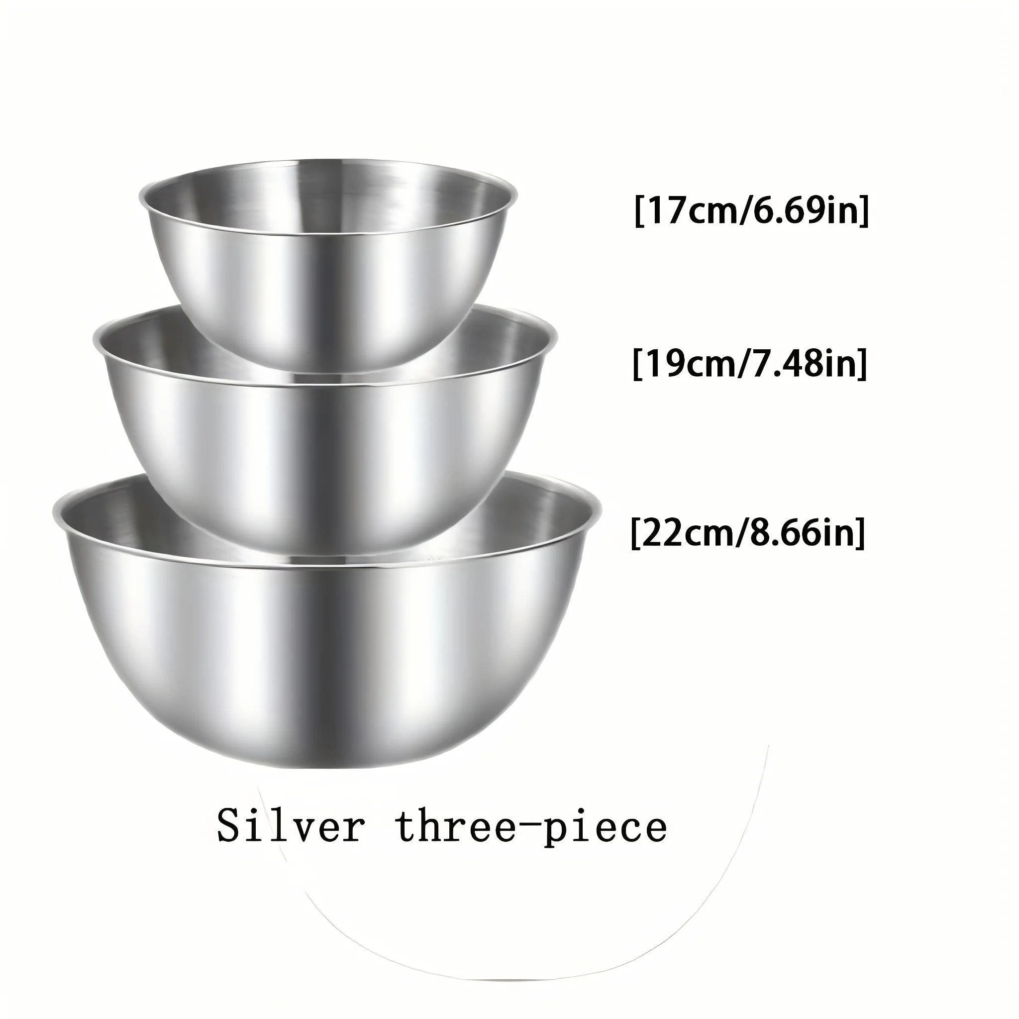 🥣 Set de 3 Bowls de Acero Inoxidable 🥣 Oro/plata