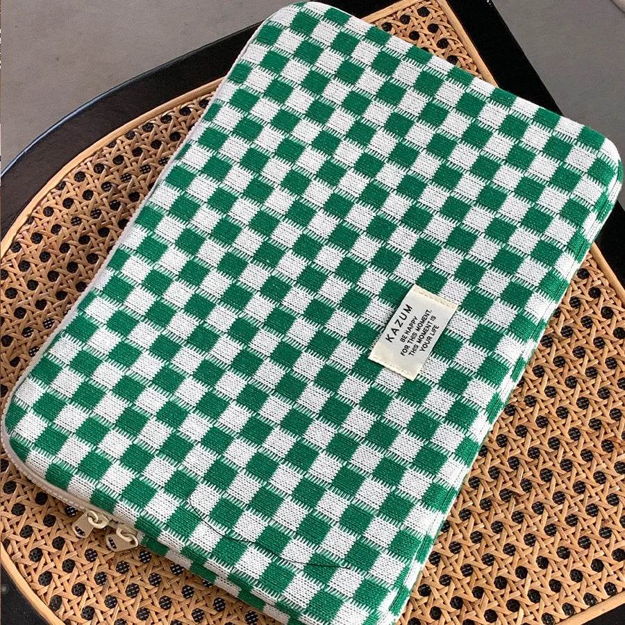 Funda Retro de Punto Checkerboard para Portátil y Tablet