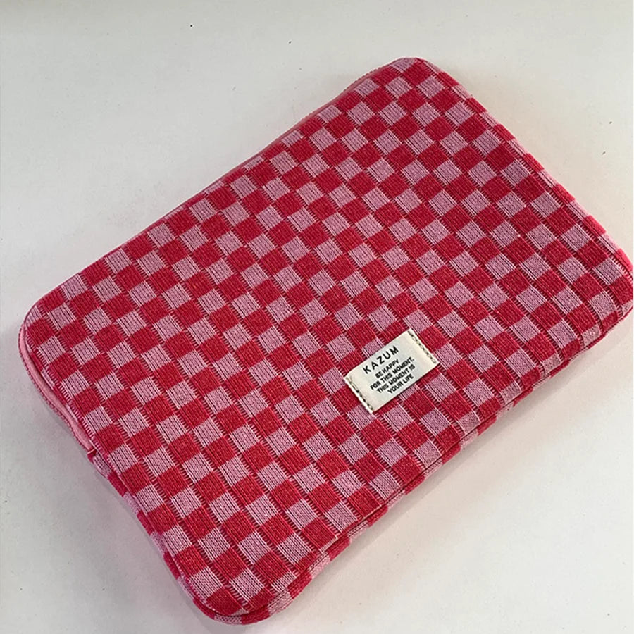Funda Retro de Punto Checkerboard para Portátil y Tablet
