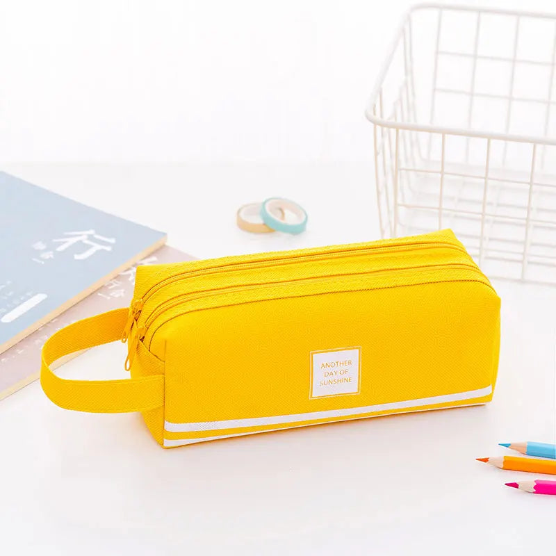 Estuche Escolar de Gran Capacidad con Doble Compartimento 
