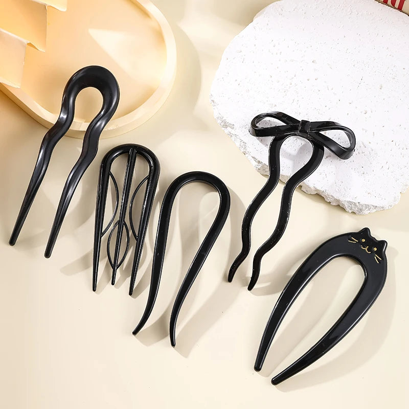 ✨ Horquilla para el Pelo en Forma de U – Estilo Elegante ✨