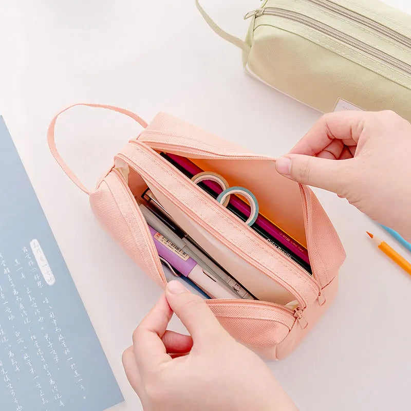 Estuche Escolar de Gran Capacidad con Doble Compartimento 